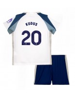 Otroške Nogometnih dresov Tottenham Hotspur Mohammed Kudus #20 Domači 2025-26 Kratki rokavi (+ hlače)